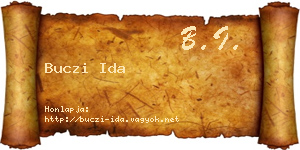 Buczi Ida névjegykártya