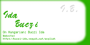 ida buczi business card
